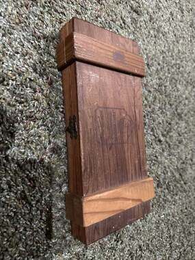 Vintage Washington Forge Town & Country Carving Wooden Crate Box